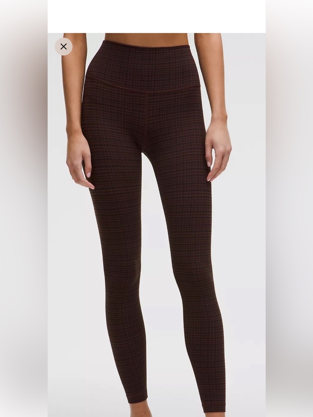 LULULEMON Align High-rise women’s leggings. Brown Checked leggings. Size 6